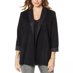 MOTTO Herringbone Cardigan Large Charcoal